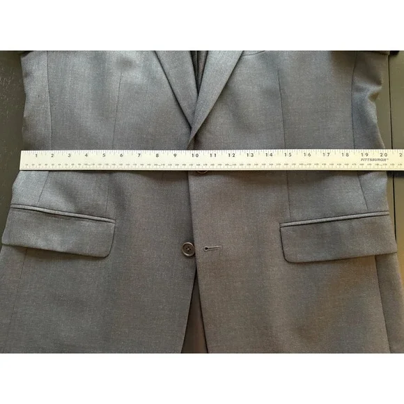 Brooks Brothers 346 Stretch Suit Mens‎ 40R Gray Wool 2-PC Set Jacket Pants 34x28